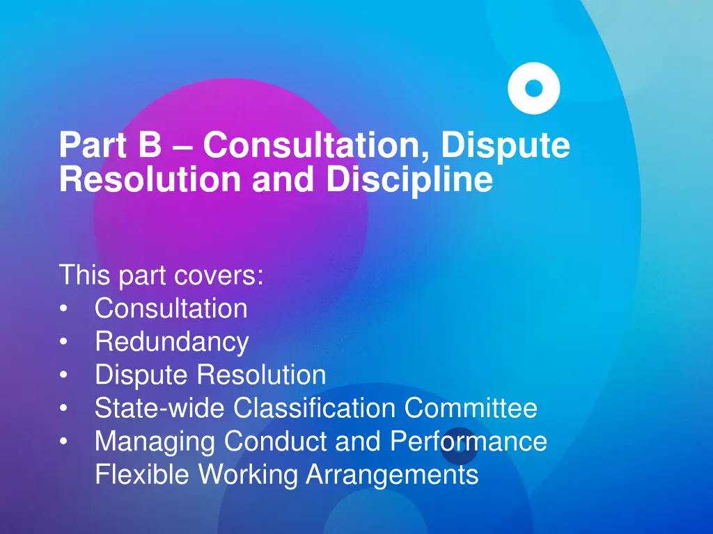 part b consultation dispute resolution