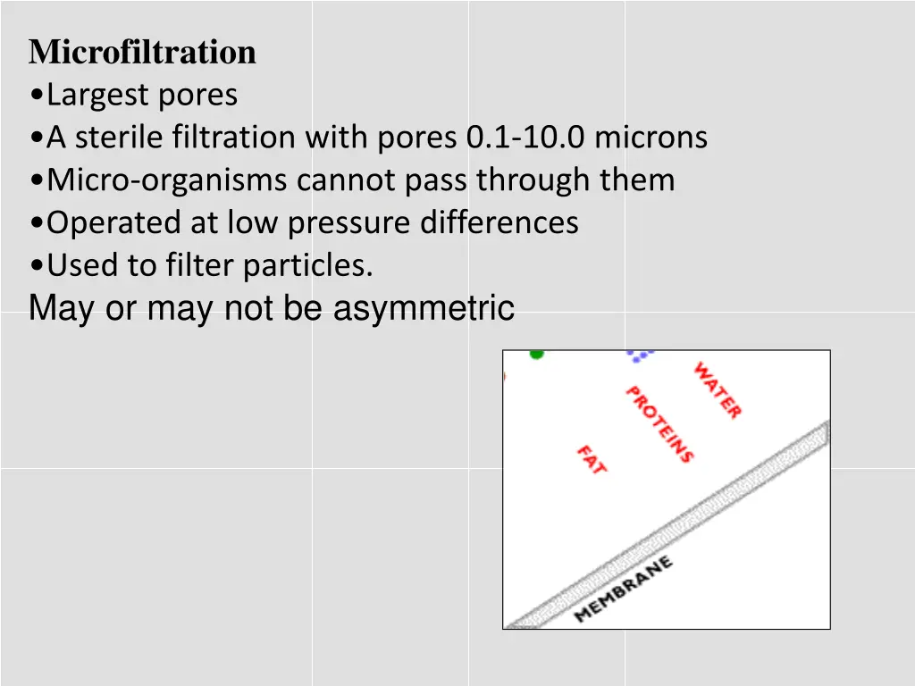 microfiltration largest pores a sterile