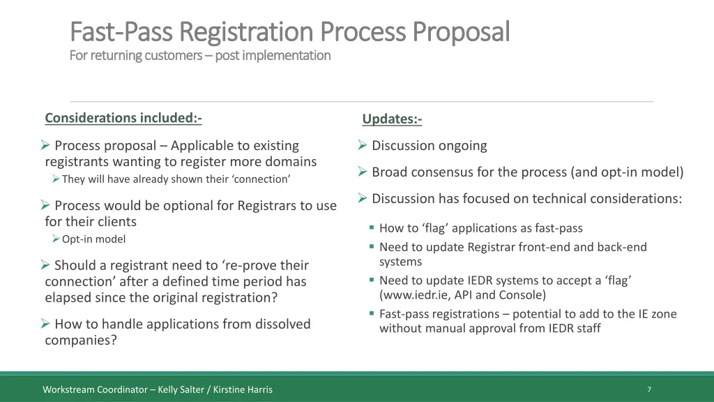 fast fast pass registration process proposal pass