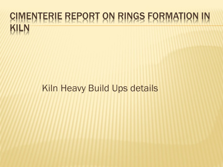 cimenterie report on rings formation in kiln