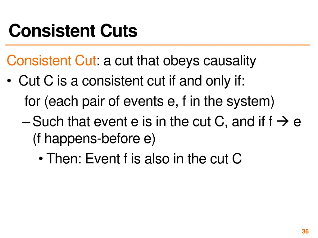 consistent cuts