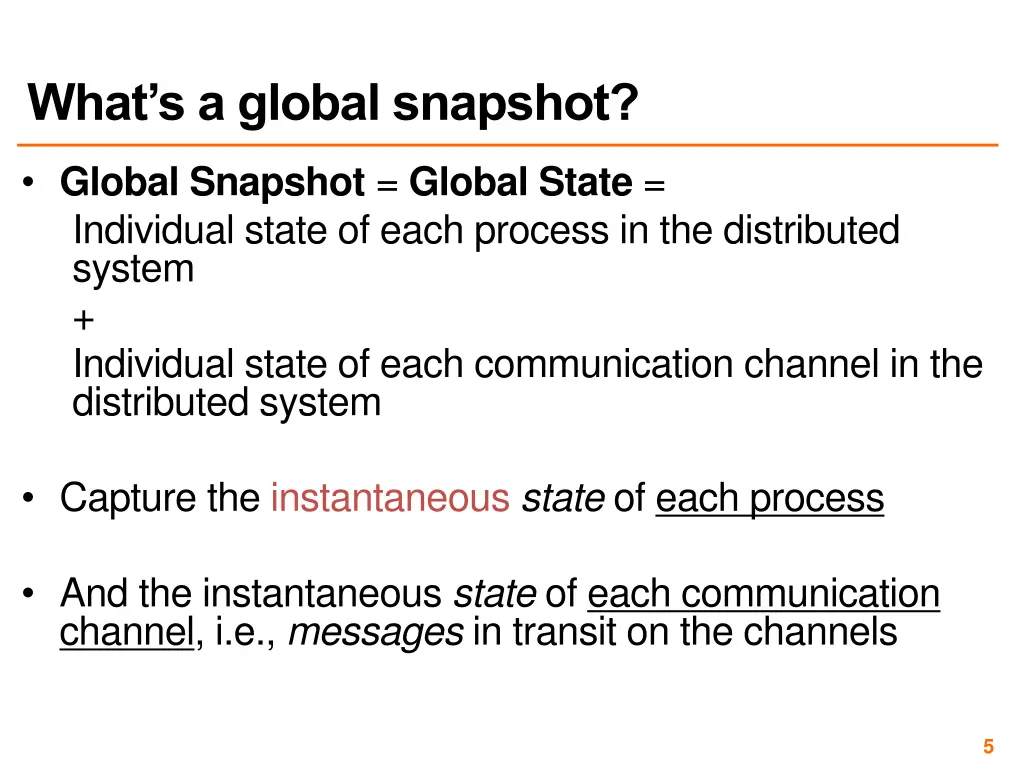 what s a global snapshot