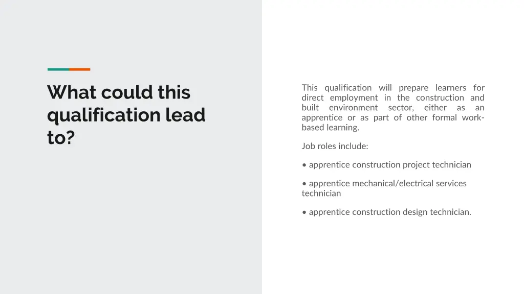 what could this qualification lead to