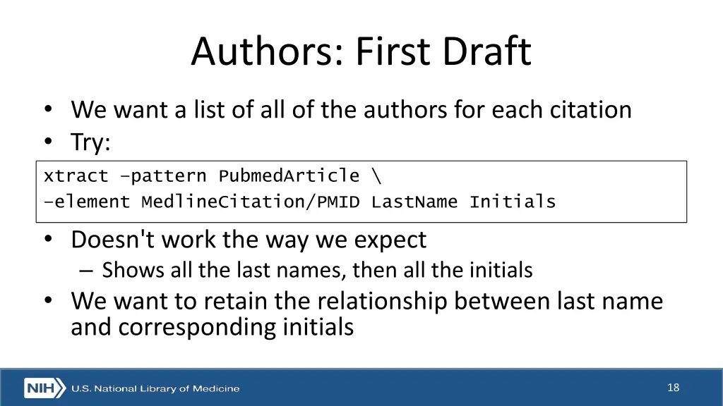 authors first draft