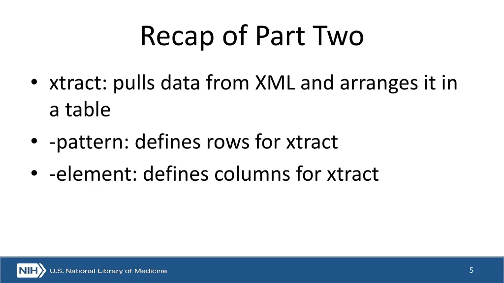 recap of part two