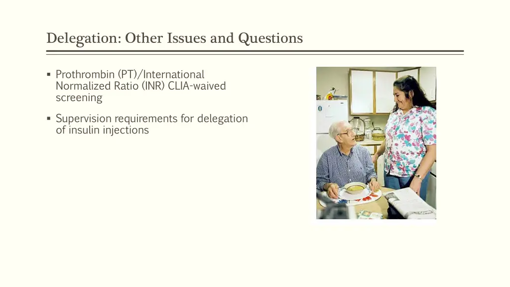 delegation other issues and questions