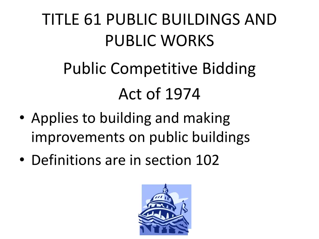 title 61 public buildings and public works