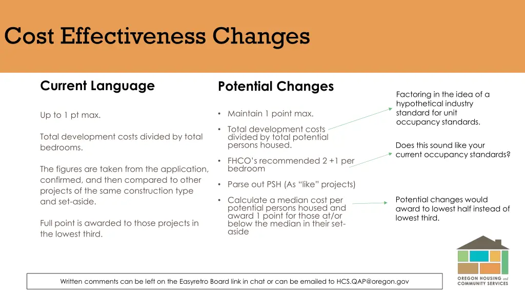 cost effectiveness changes