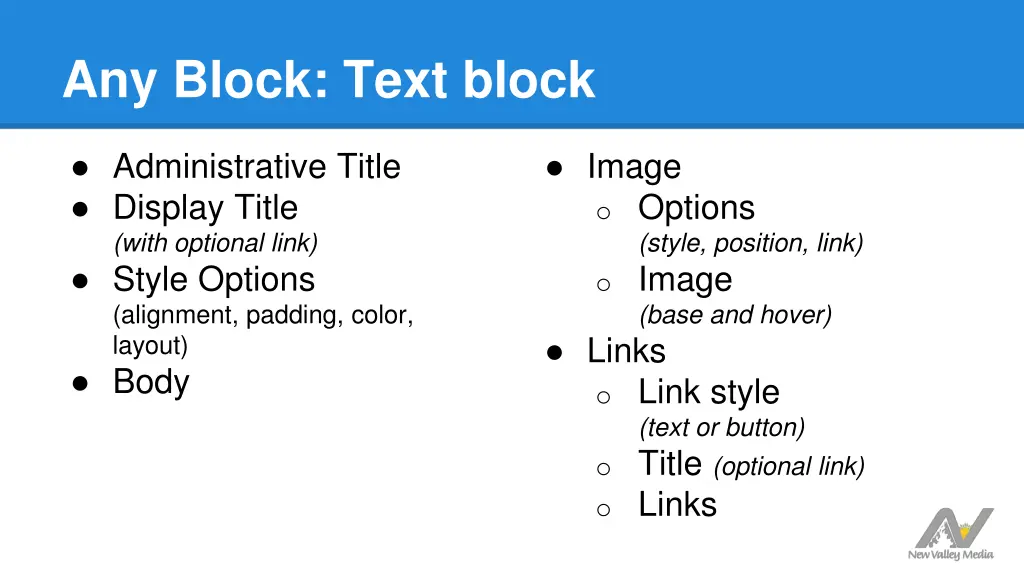 any block text block