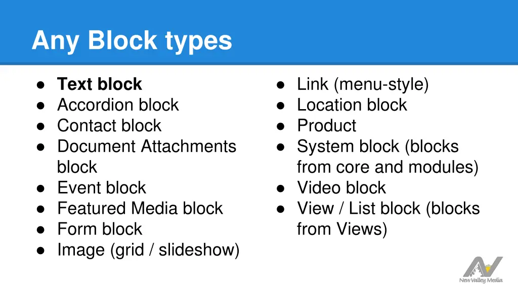 any block types 1