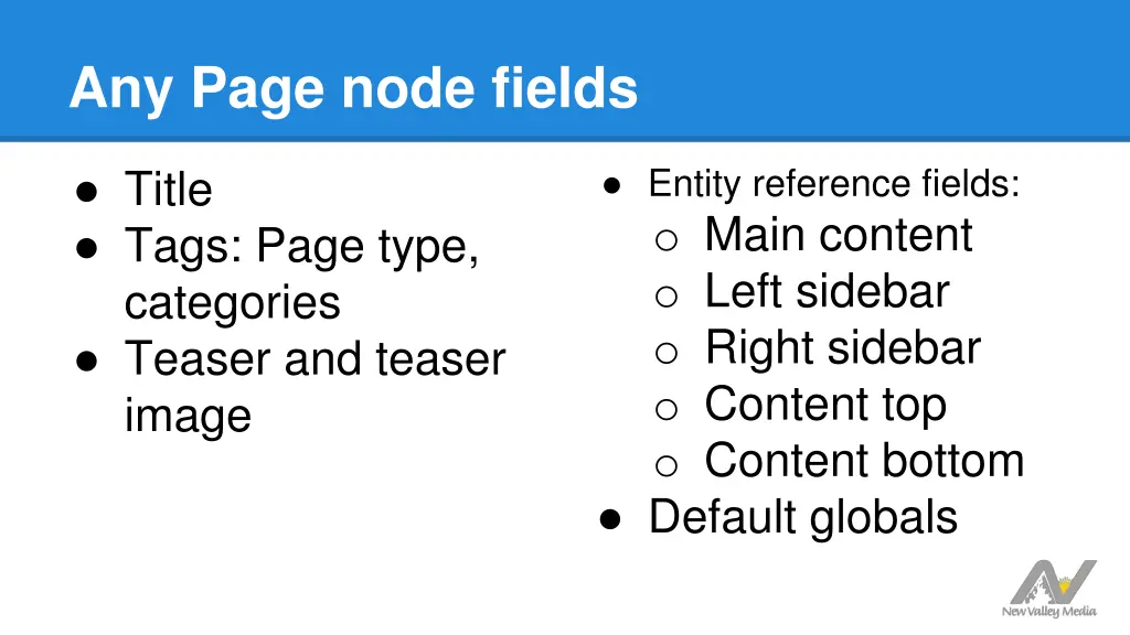 any page node fields