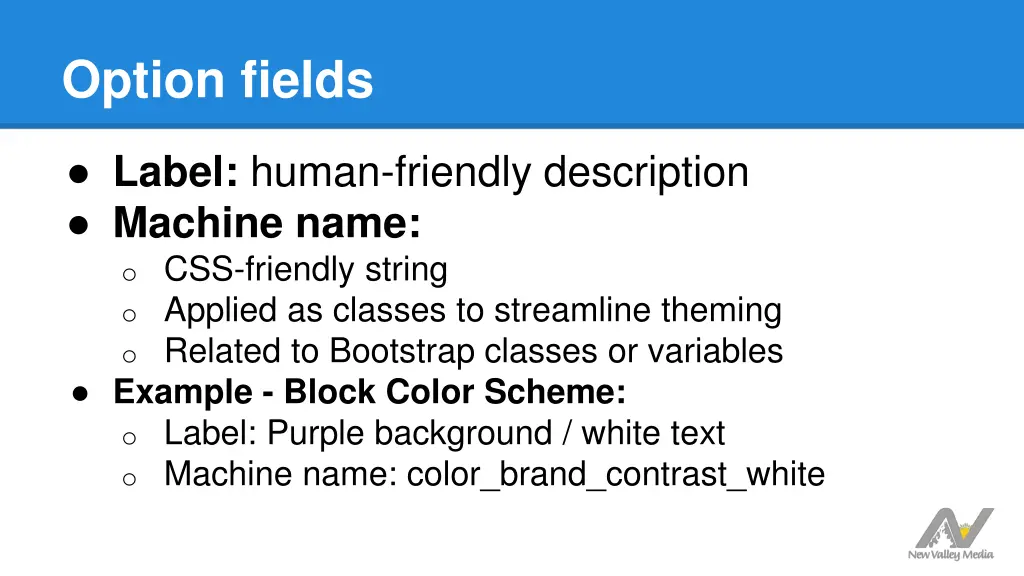 option fields