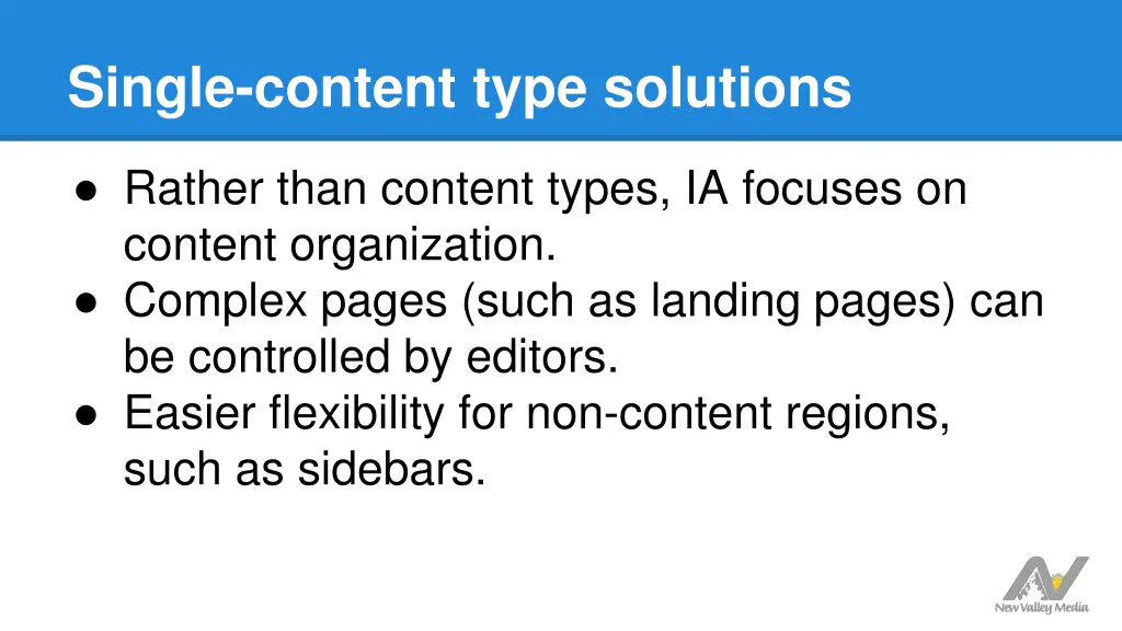 single content type solutions