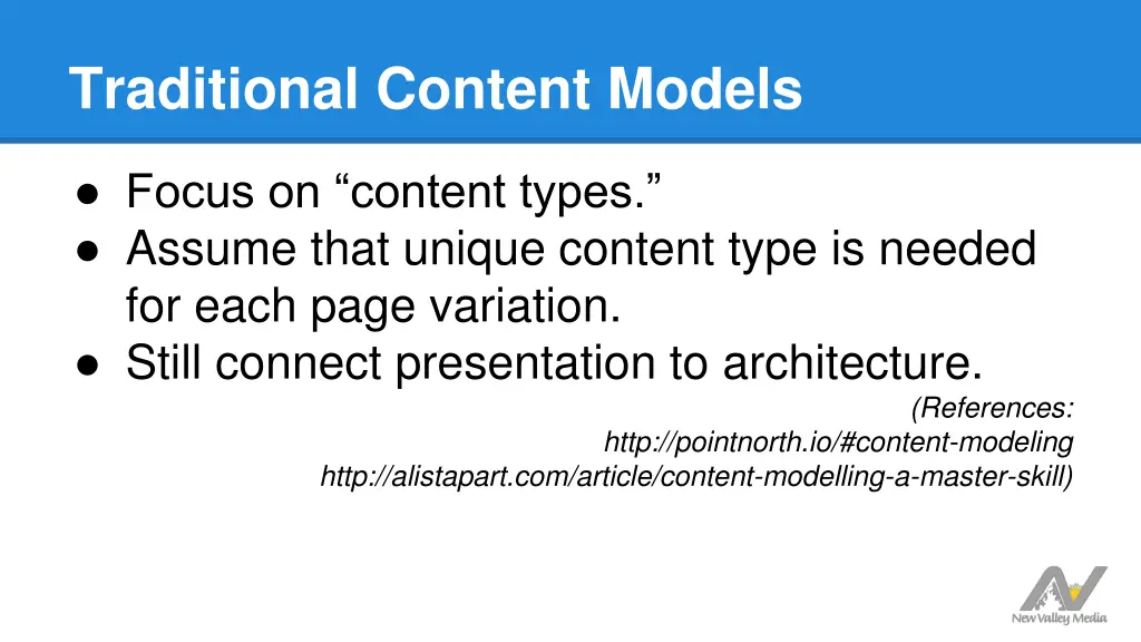 traditional content models