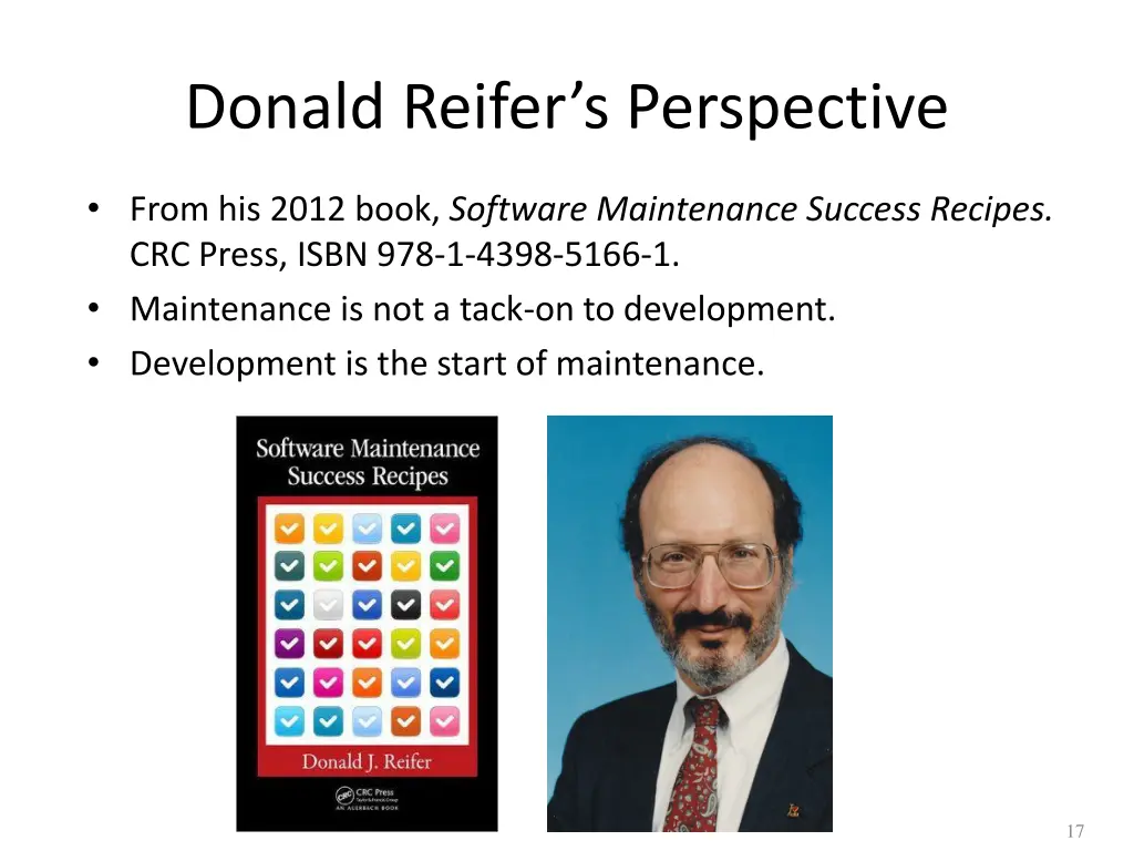 donald reifer s perspective