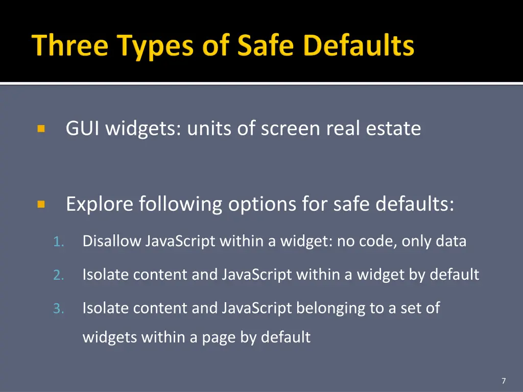 gui widgets units of screen real estate