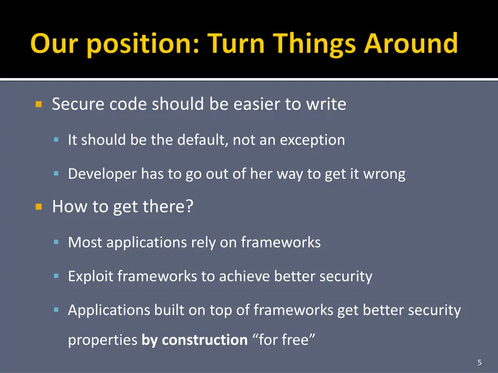 secure code should be easier to write