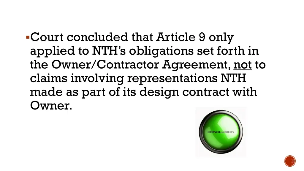 court concluded that article 9 only applied