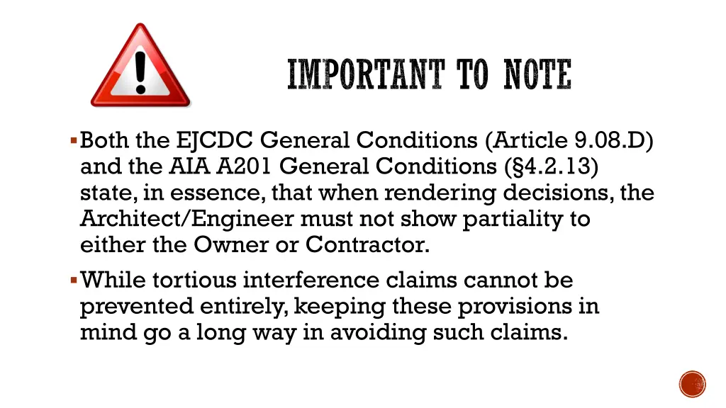 important to note