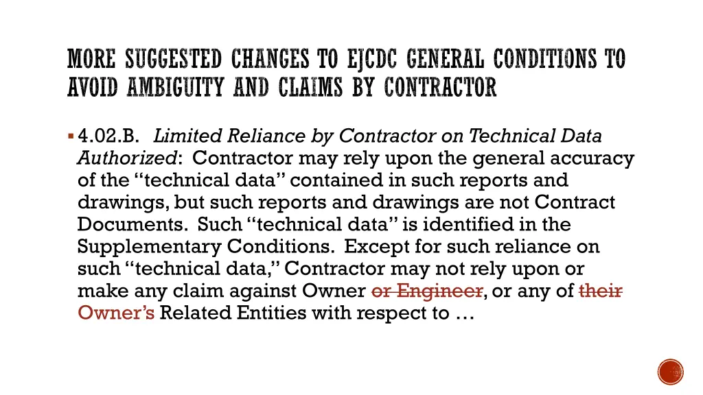 more suggested changes to ejcdc general