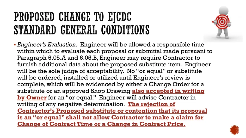 proposed change to ejcdc standard general