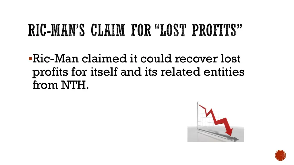 ric man s claim for lost profits