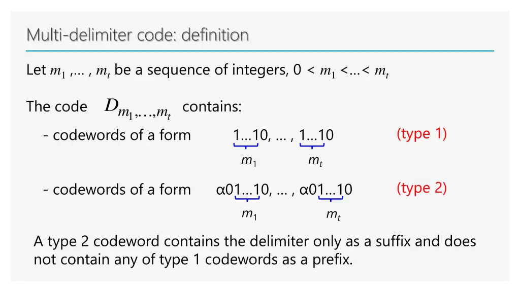multi delimiter code definition