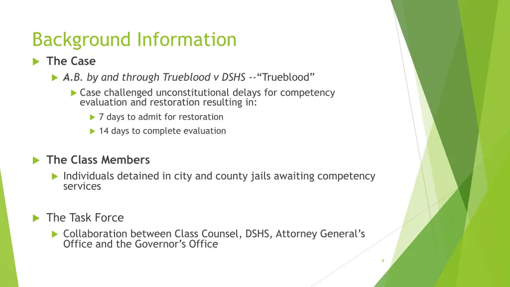 background information the case