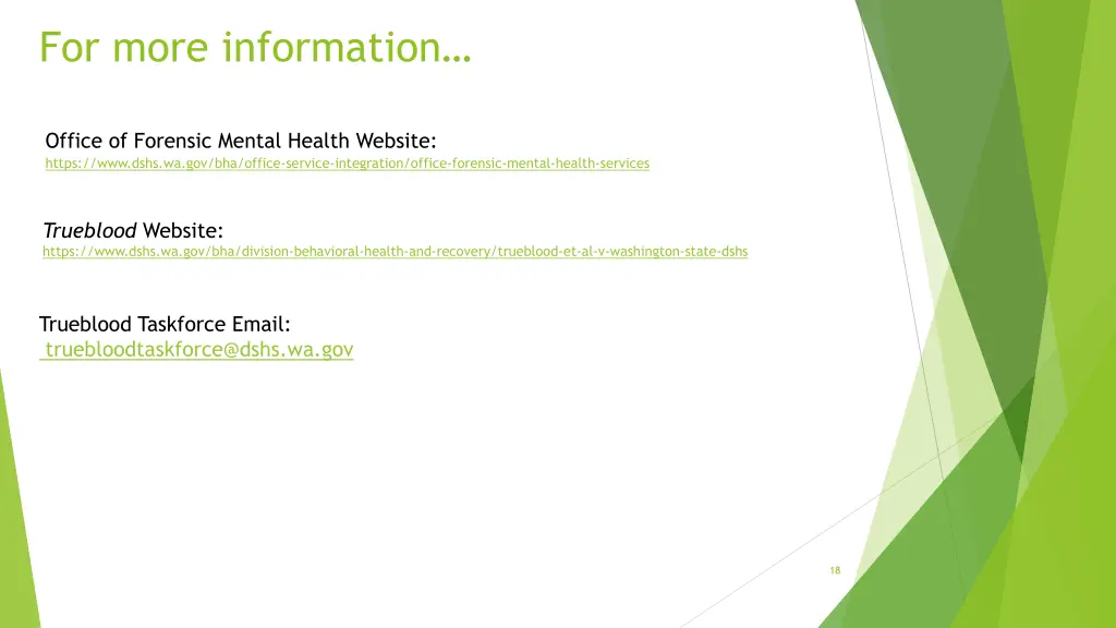 for more information