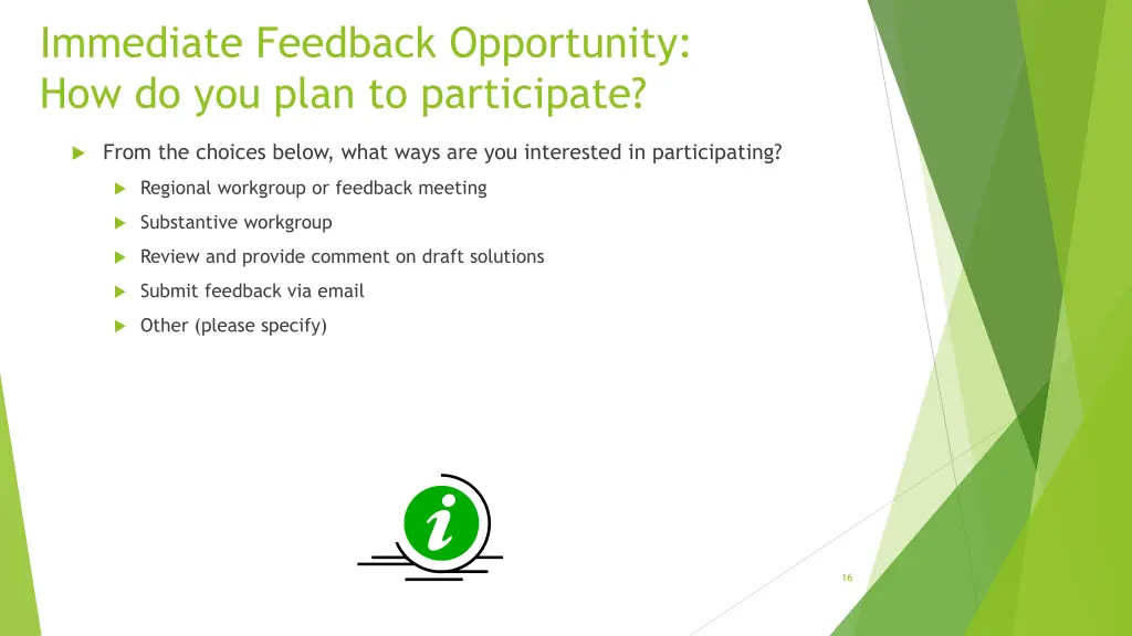 immediate feedback opportunity how do you plan