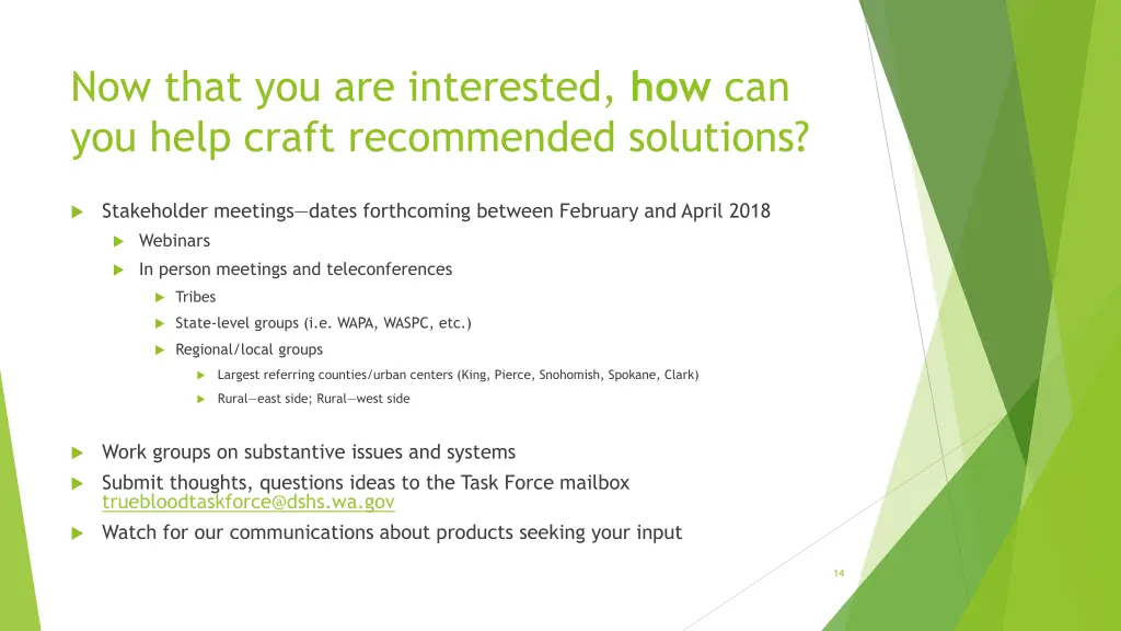 now that you are interested how can you help
