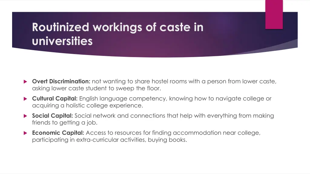 routinized workings of caste in universities