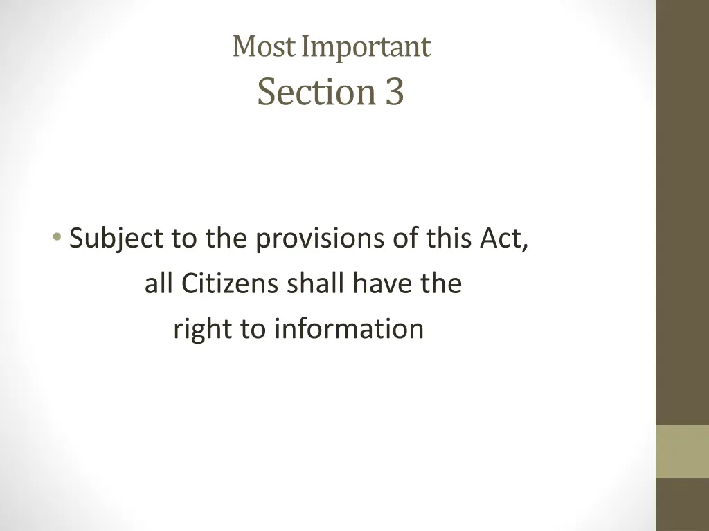 most important section 3