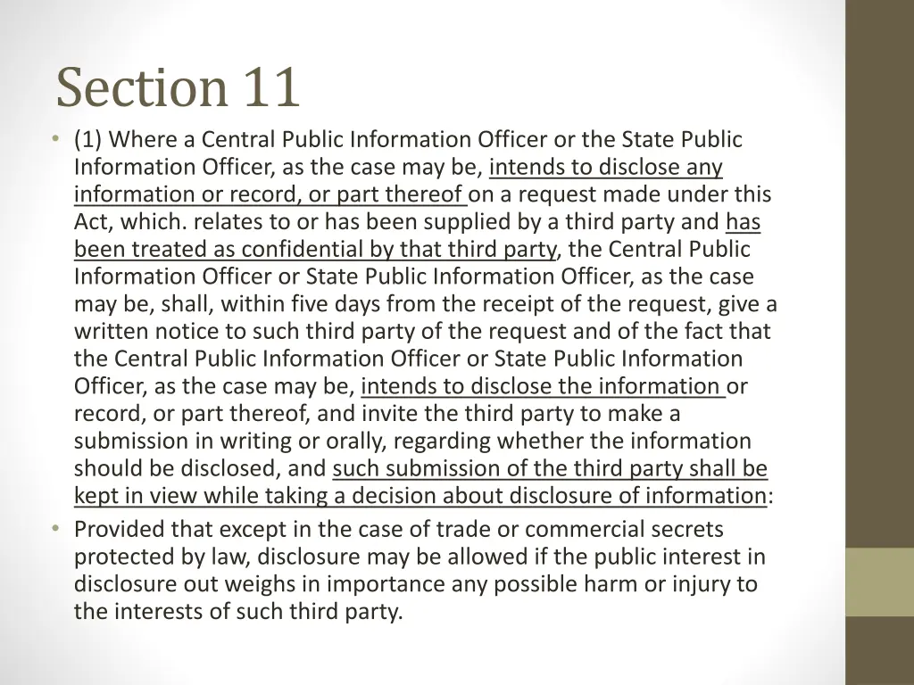 section 11 1 where a central public information