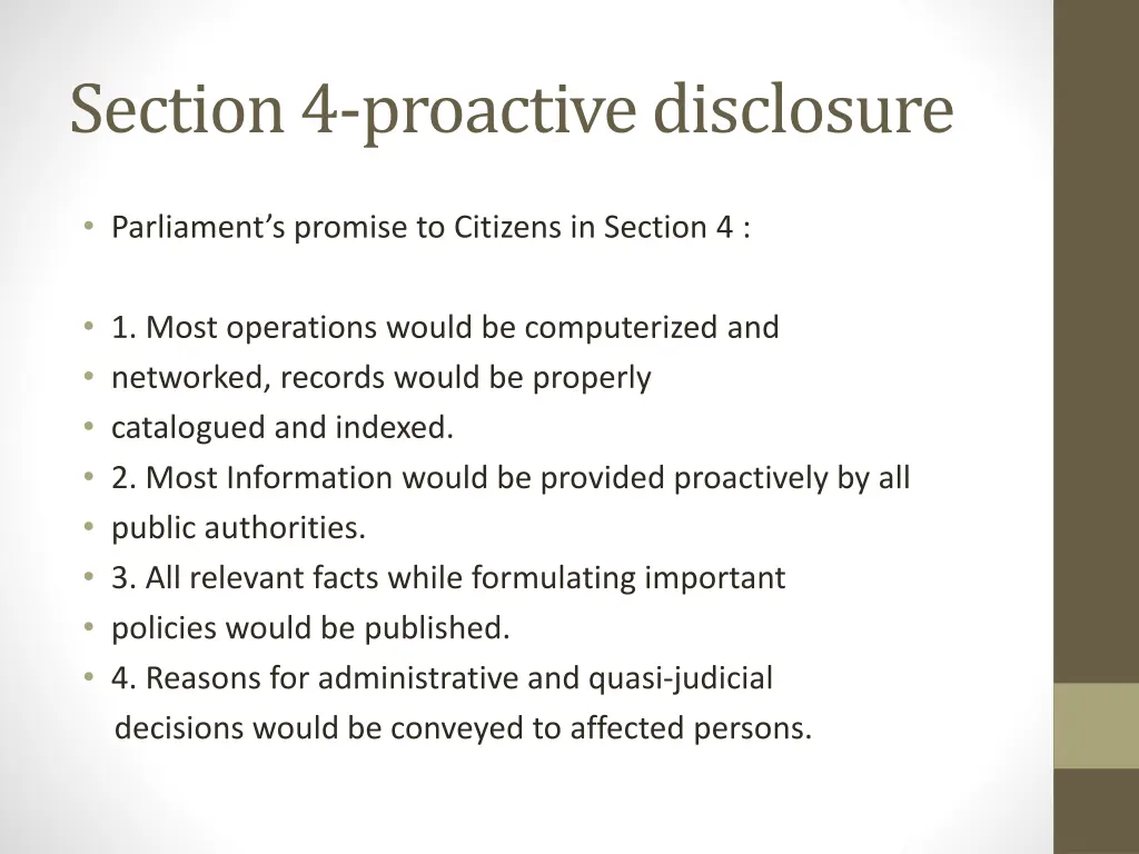 section 4 proactive disclosure