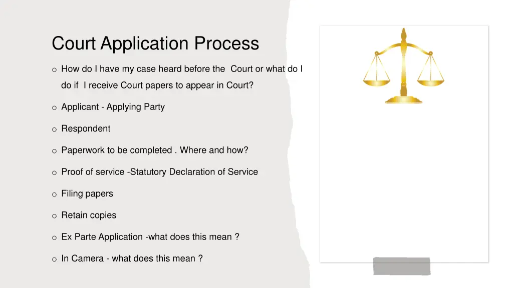 court application process