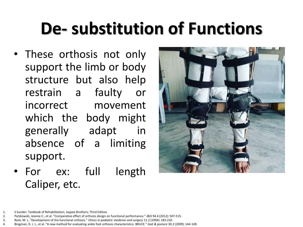 de substitution of functions