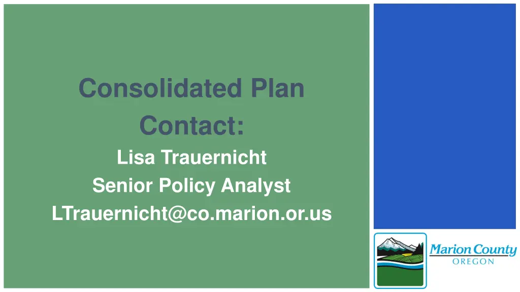 consolidated plan contact lisa trauernicht senior