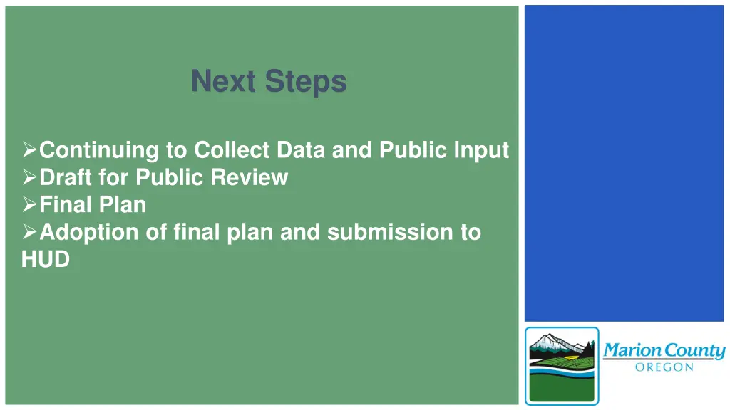 next steps