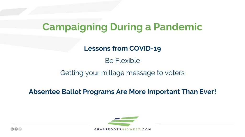 campaigning during a pandemic