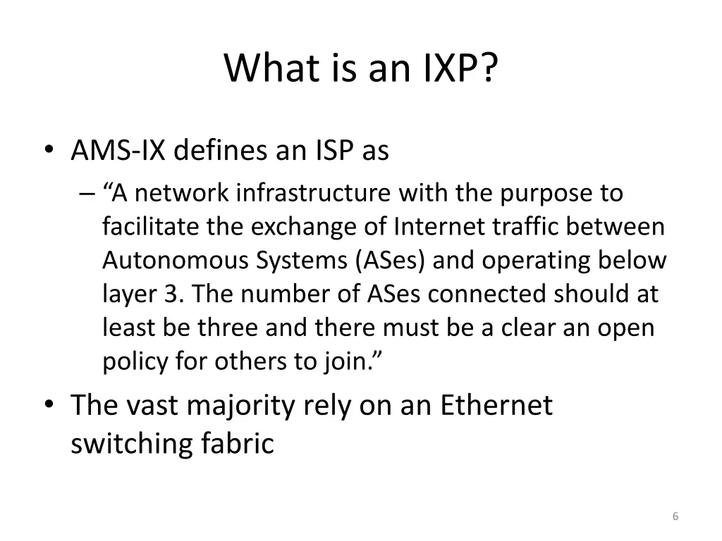 what is an ixp