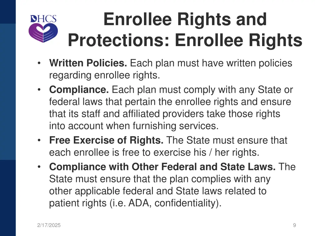 enrollee rights and protections enrollee rights 1