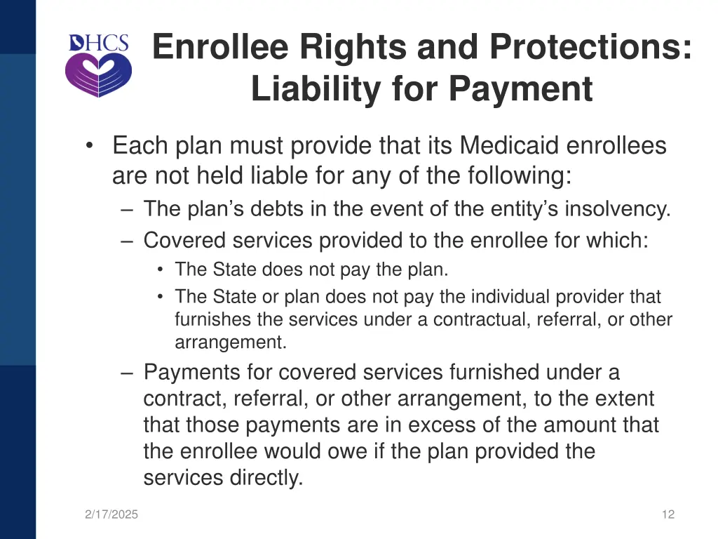 enrollee rights and protections liability