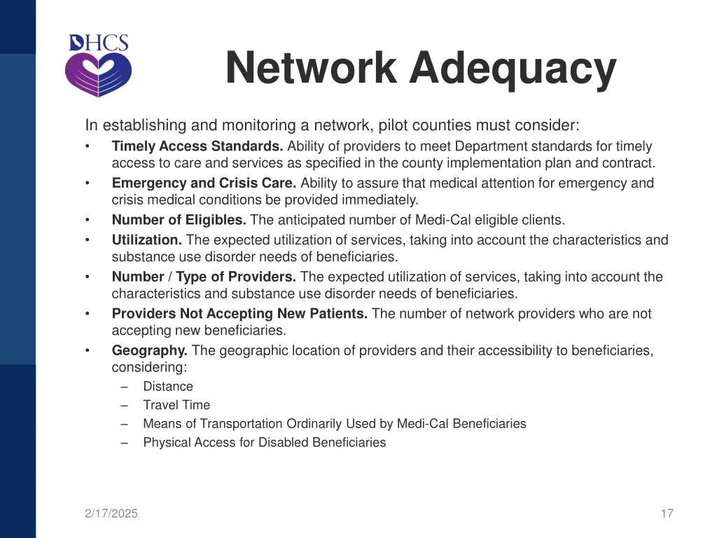 network adequacy