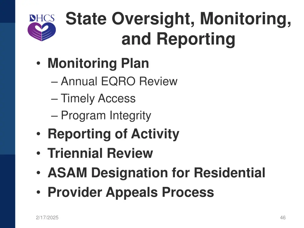 state oversight monitoring and reporting 1