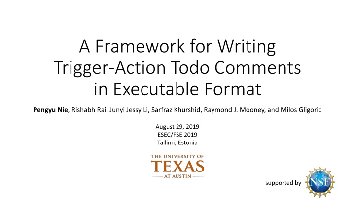 a framework for writing trigger action todo