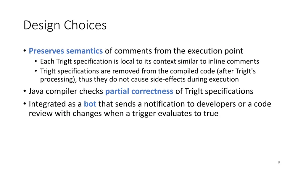 design choices