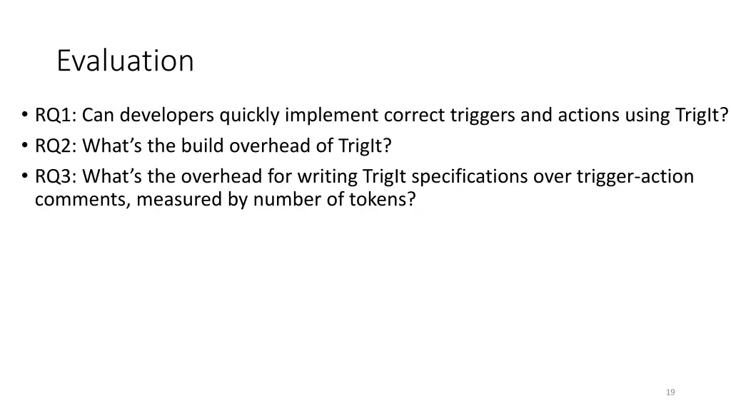 evaluation