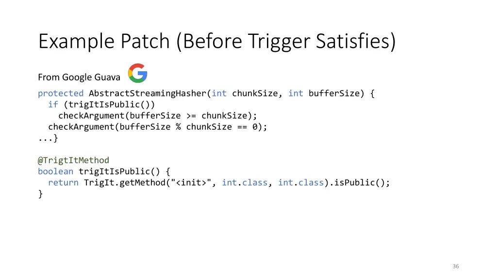 example patch before trigger satisfies
