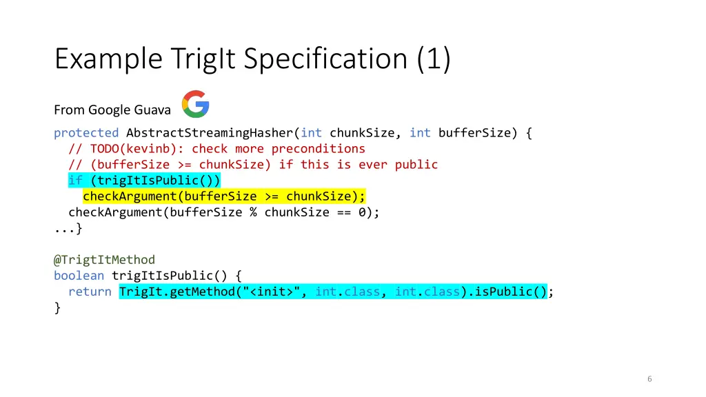 example trigit specification 1